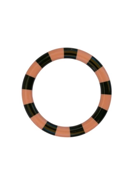 Bybjor · Stripe Bangle Armband · Blush &amp; Emerald