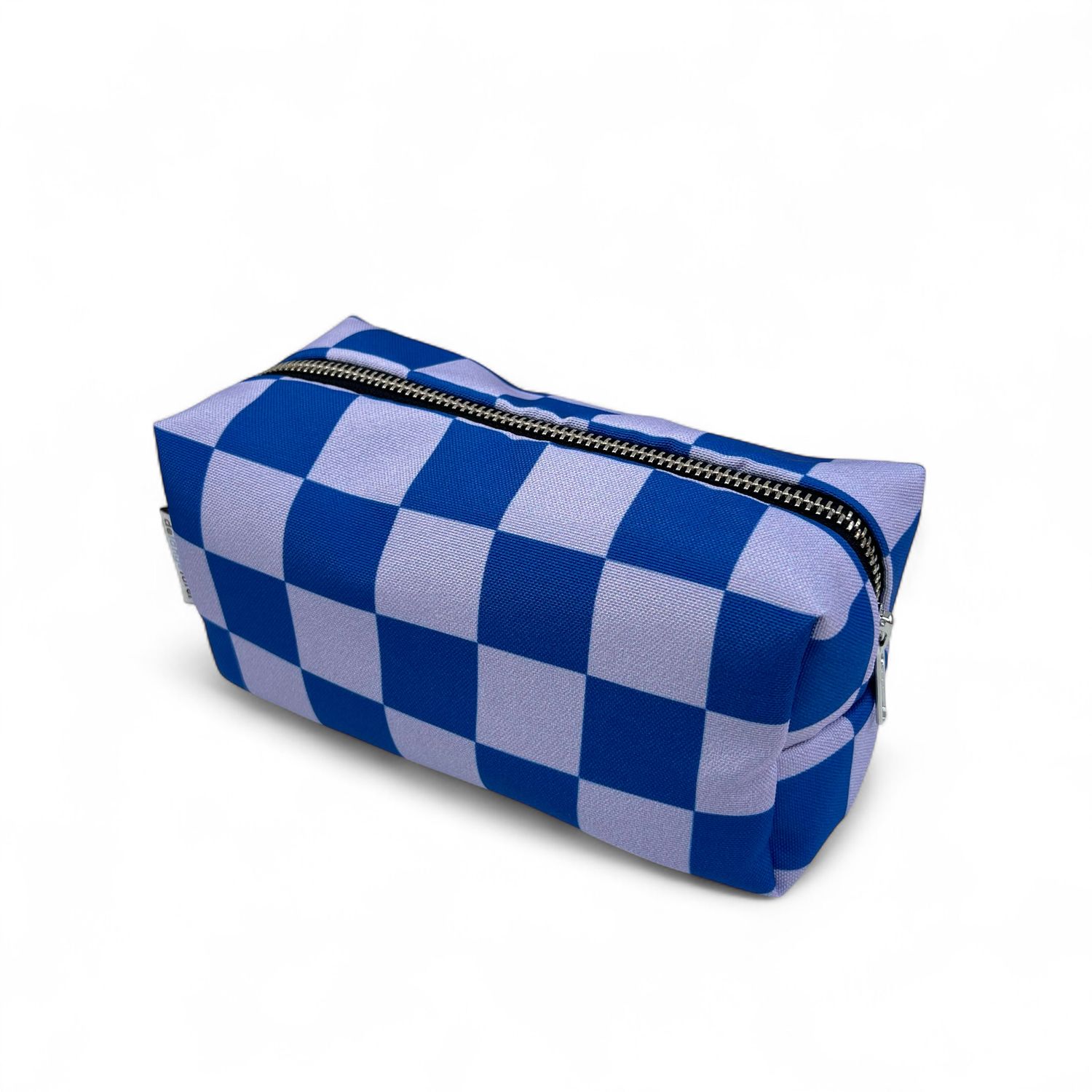 Blok etui · Striped checked lila/blue