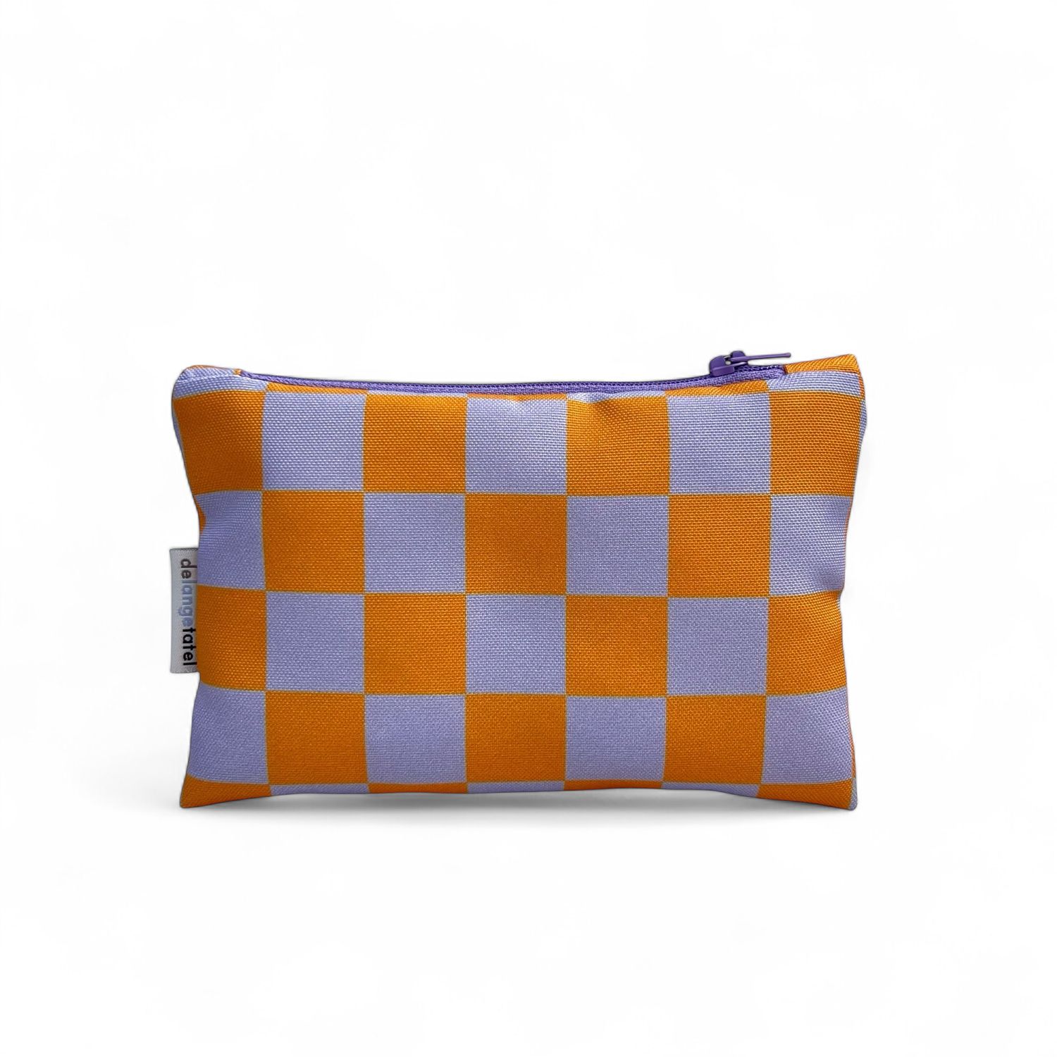 Etui small · Checked orange/lila