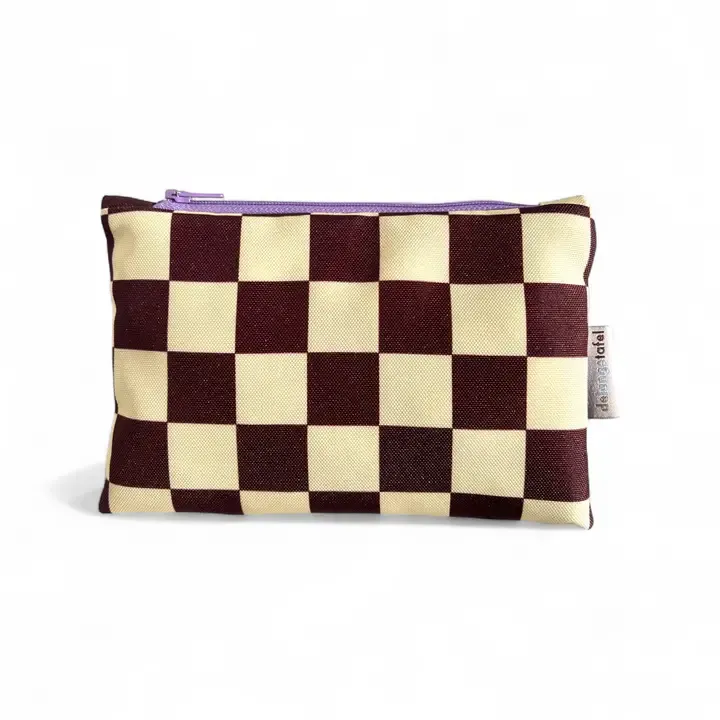 Etui small · Checked yellow/brown