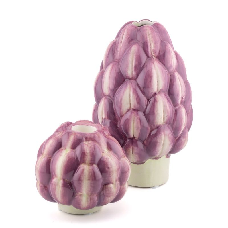 Aardewerk kaarsenstandaard · artichok
