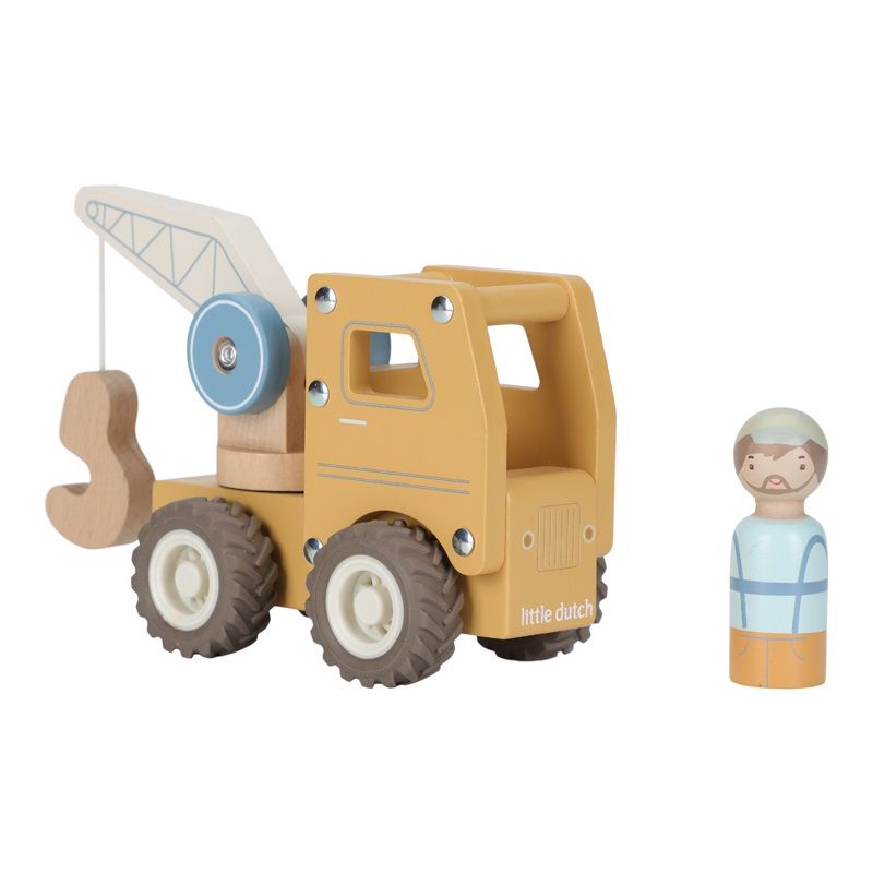 Little Dutch Houten Kraanwagen
