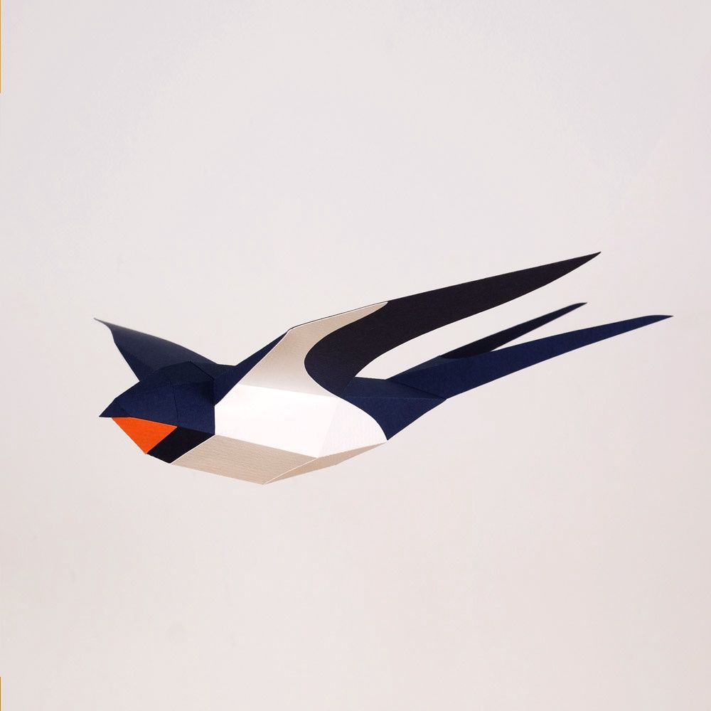 Plego · papieren Boerenzwaluw 'Hirundo rustica'