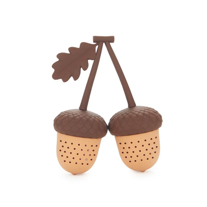 Thee-infuser Acorn bruin dubbele siliconen