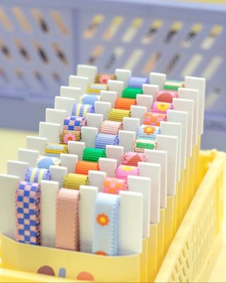 Ole · ribbed ribbon · checkerboard + plain + flower