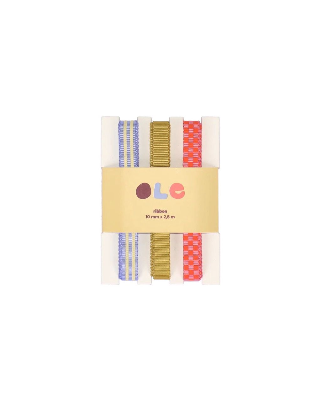Ole · ribbed ribbon · stripe + plain + checkerboard