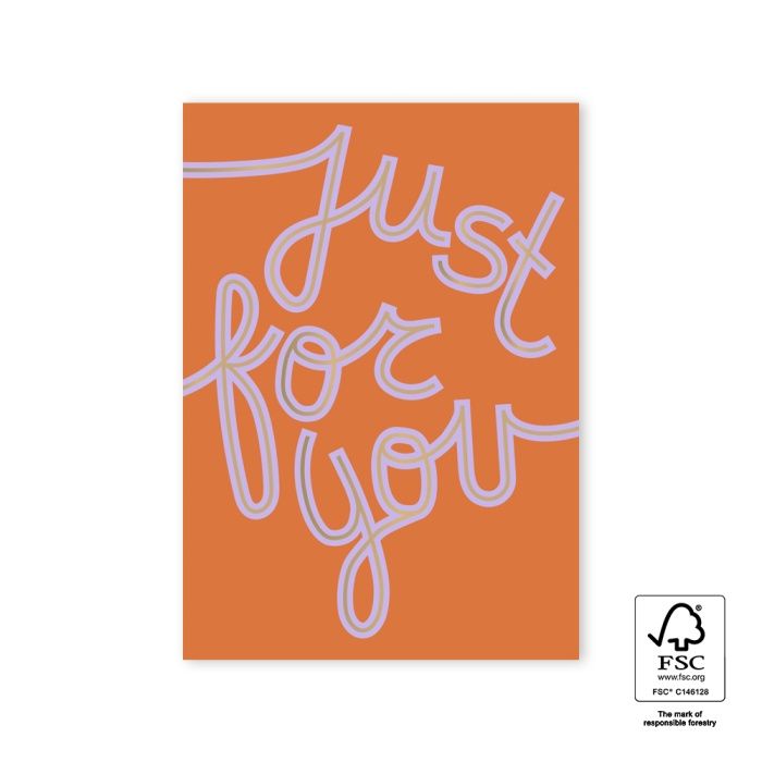 Ansichtkaart - Written - Just for you