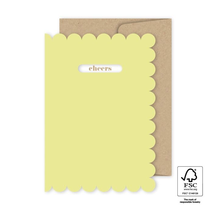 Wenskaart - Yellow - Cheers