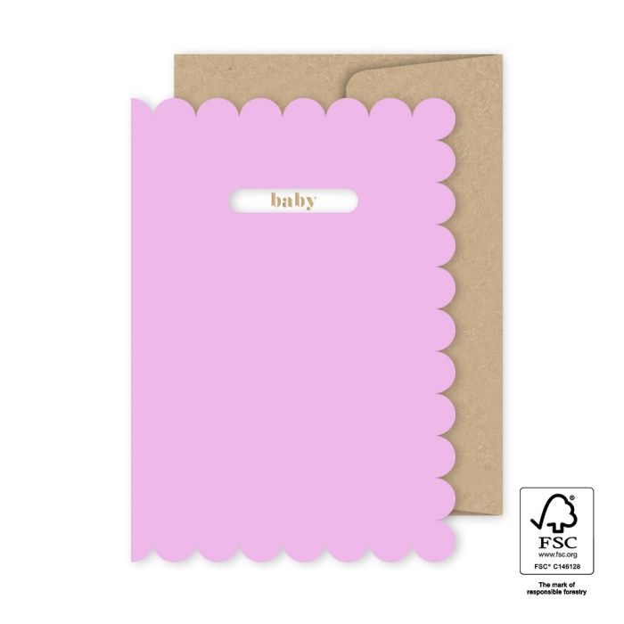 Wenskaart - Pink - Baby