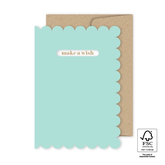 Wenskaart - Green - Make a wish