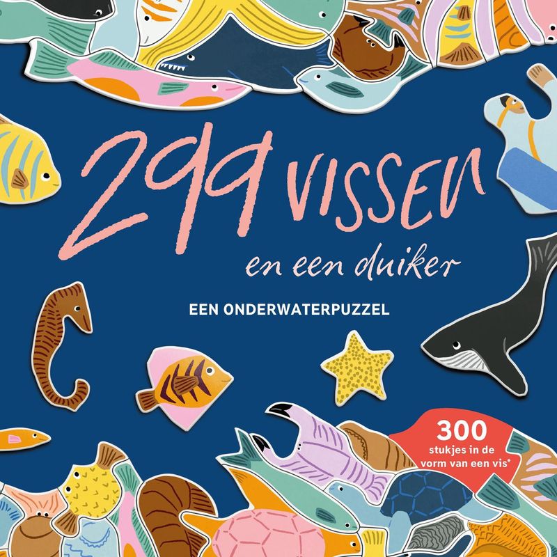 Puzzel 299 vissen (en één duiker)