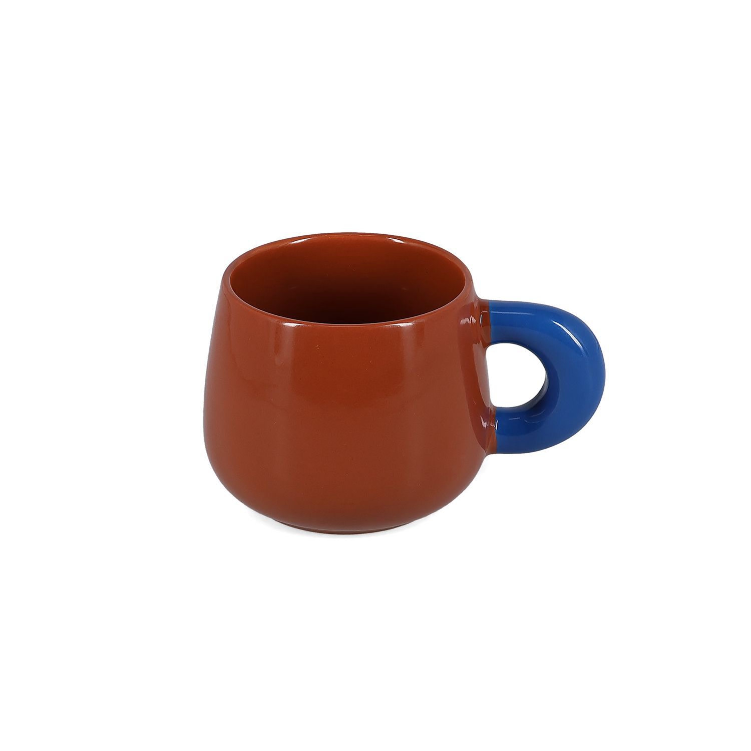 Coco beker bruin/blauw