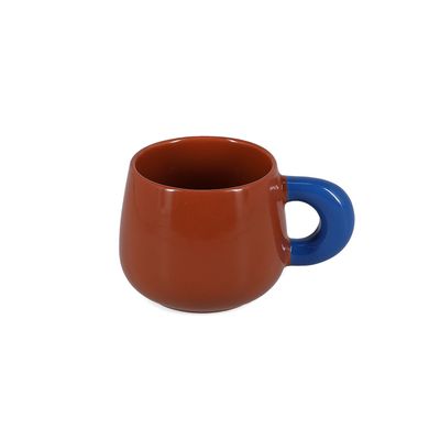 Coco beker bruin/blauw