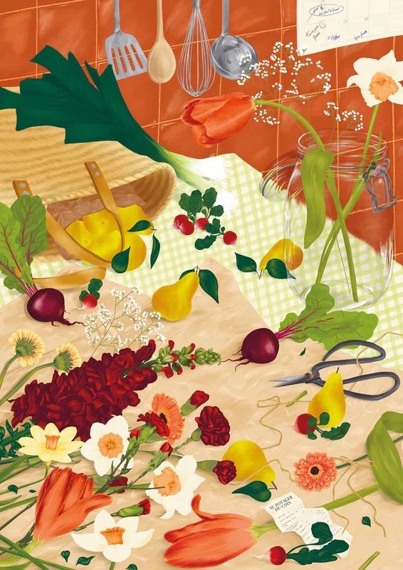 Puzzel 'Back from the Market' 1000 stukjes