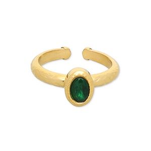 Ring stainless steel gold-green