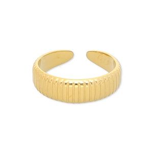 Ring stainless steel lines gold