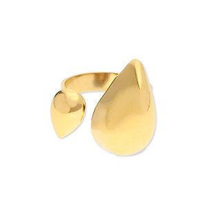Ring stainless steel druppel gold