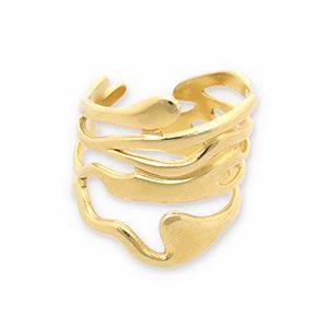 Ring stainless steel organisch gold