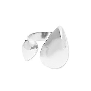 Ring stainless steel drops zilver