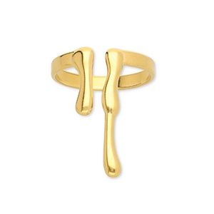 Ring stainless steel dripping  gold