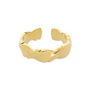 Ring stainless steel twist gold