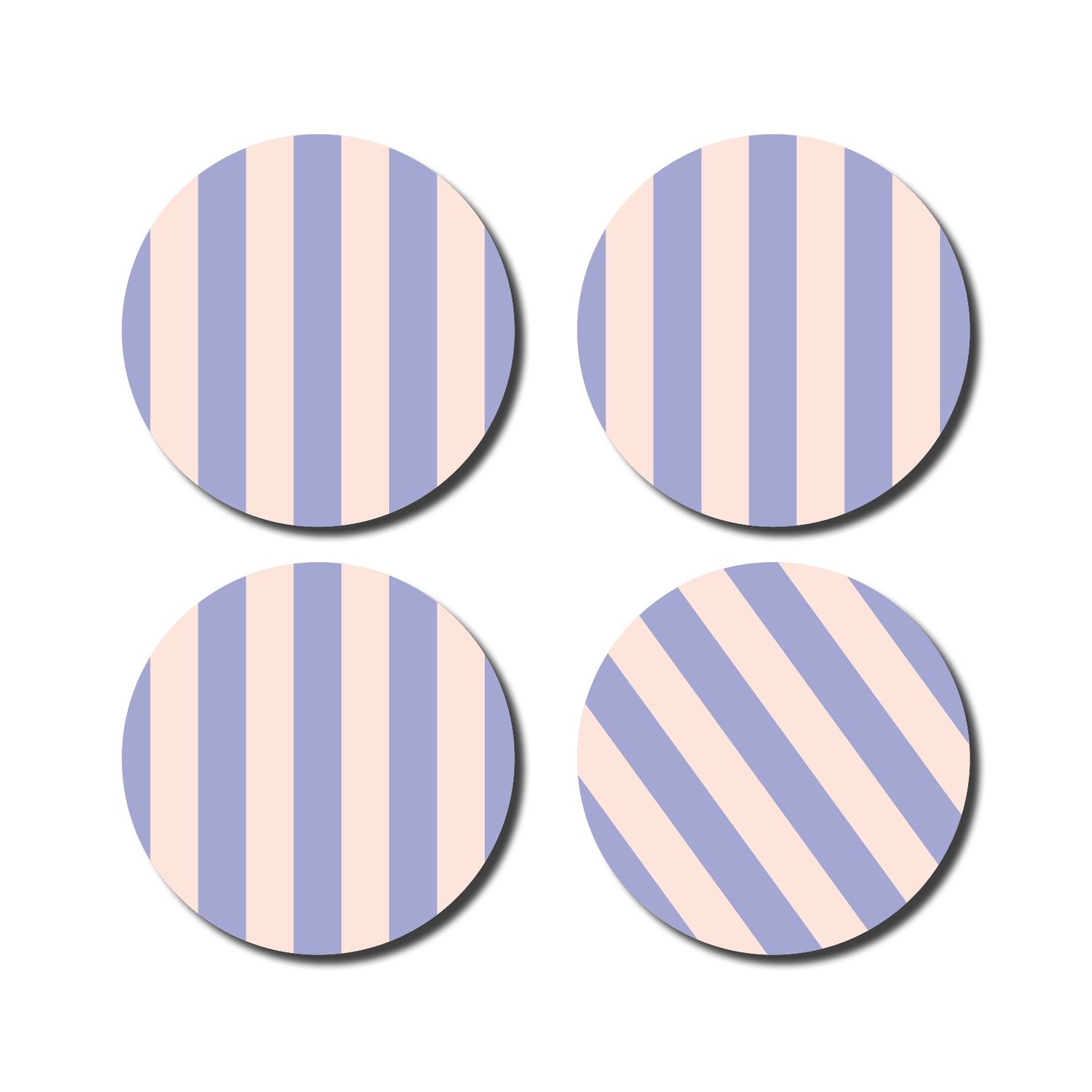Onderzetters · Striped lila/pink