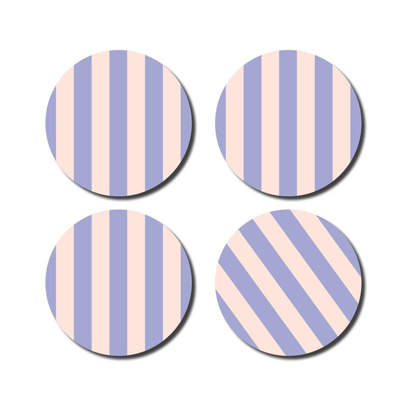 Onderzetters · Striped lila/pink