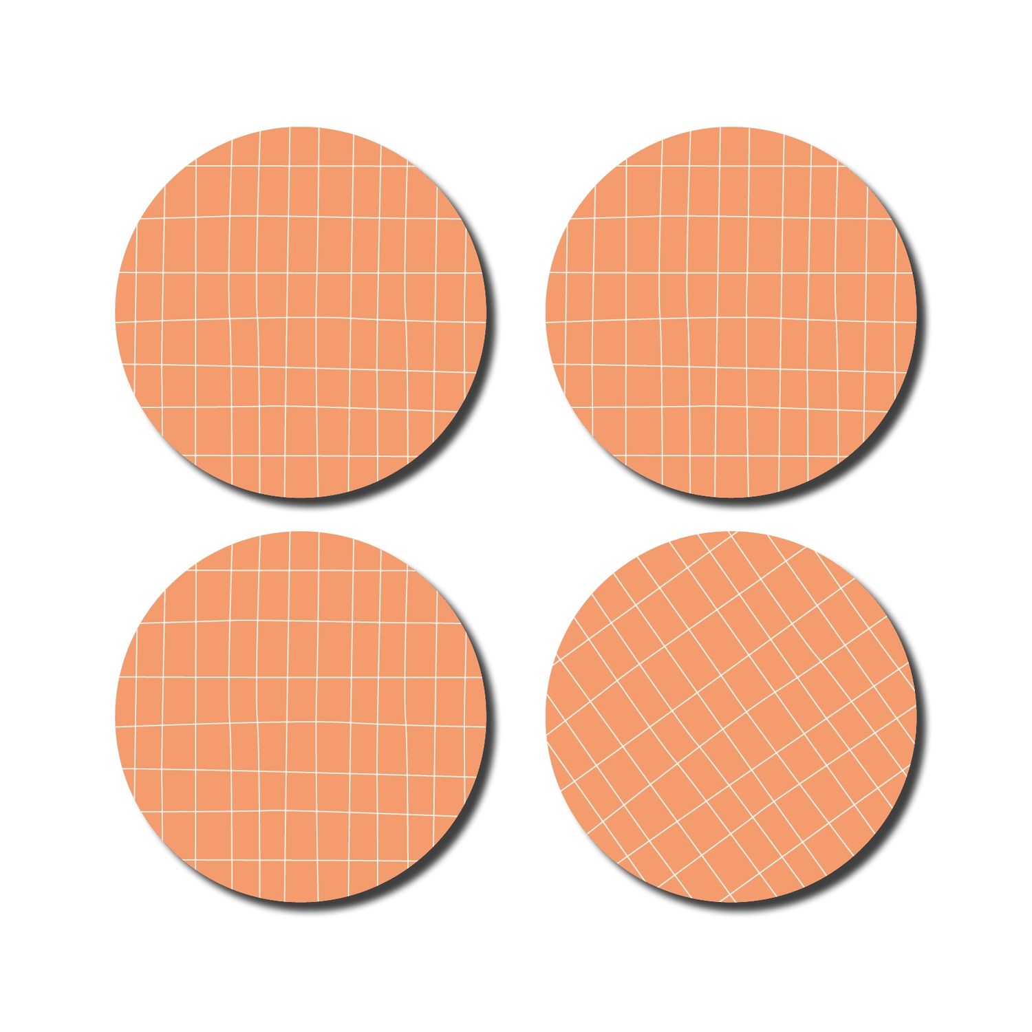 Onderzetters · checkered peach