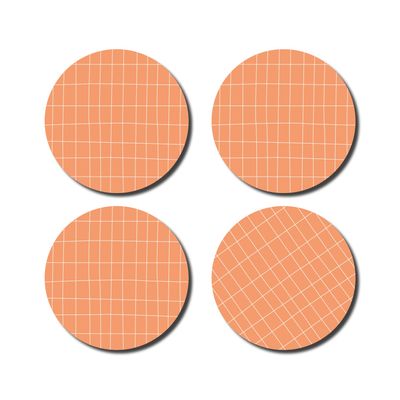 Onderzetters · checkered peach