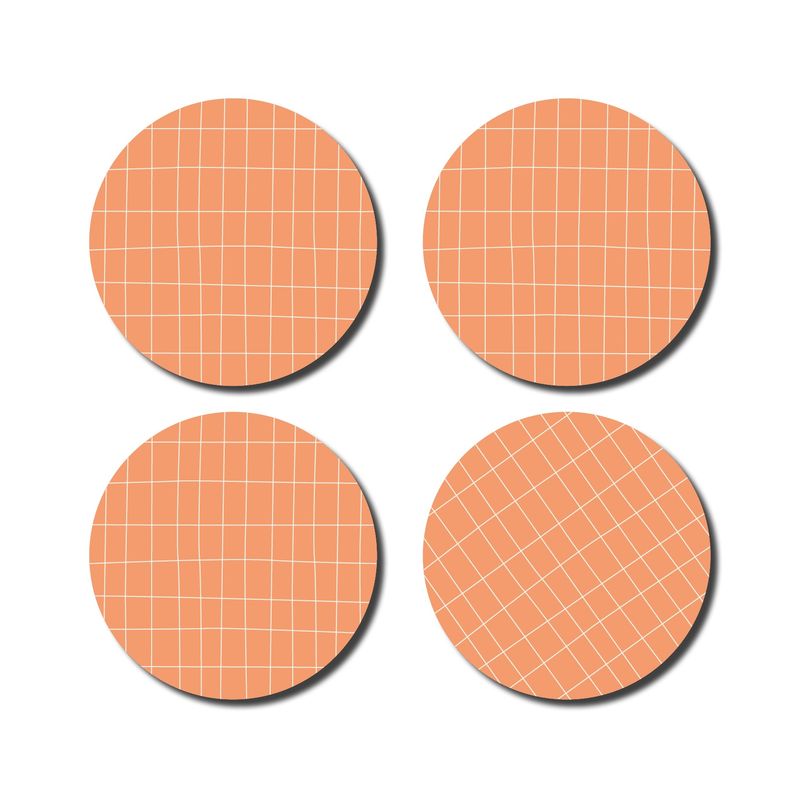Onderzetters · checkered peach