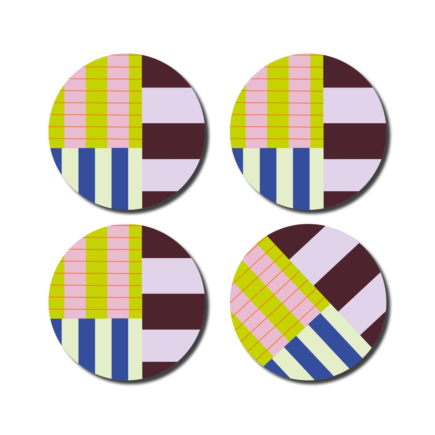 Onderzetters · Striped multicolor