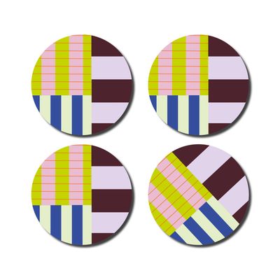 Onderzetters · Striped multicolor