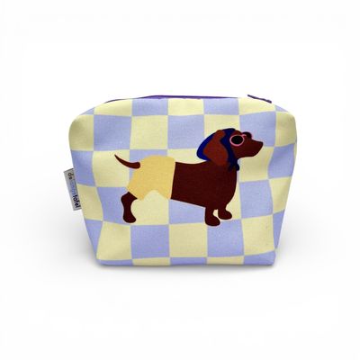 Make-up tas · Teckel in zwempakje