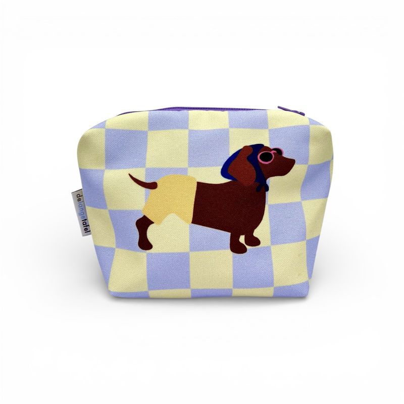 Make-up tas · Teckel in zwempakje