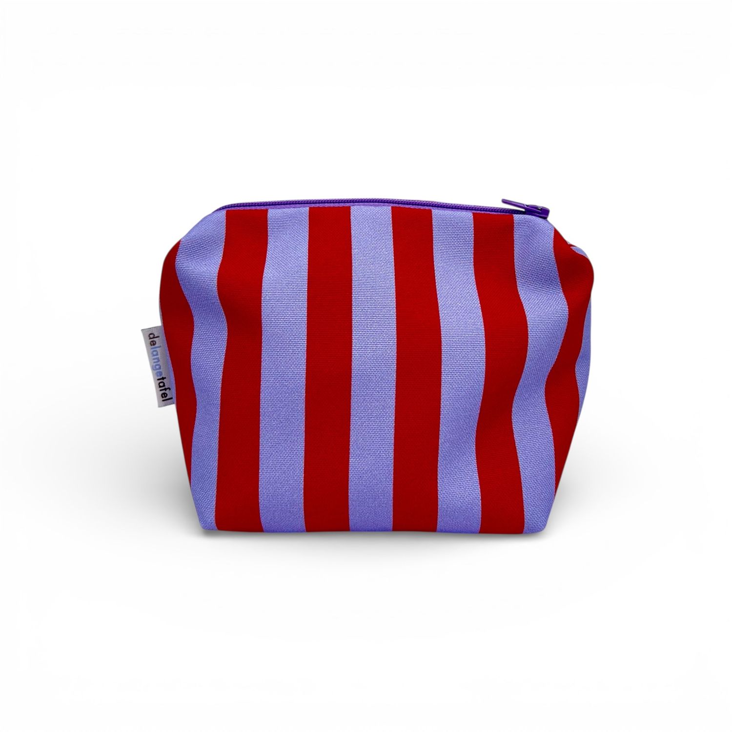 Make-up tas · Striped lila/red