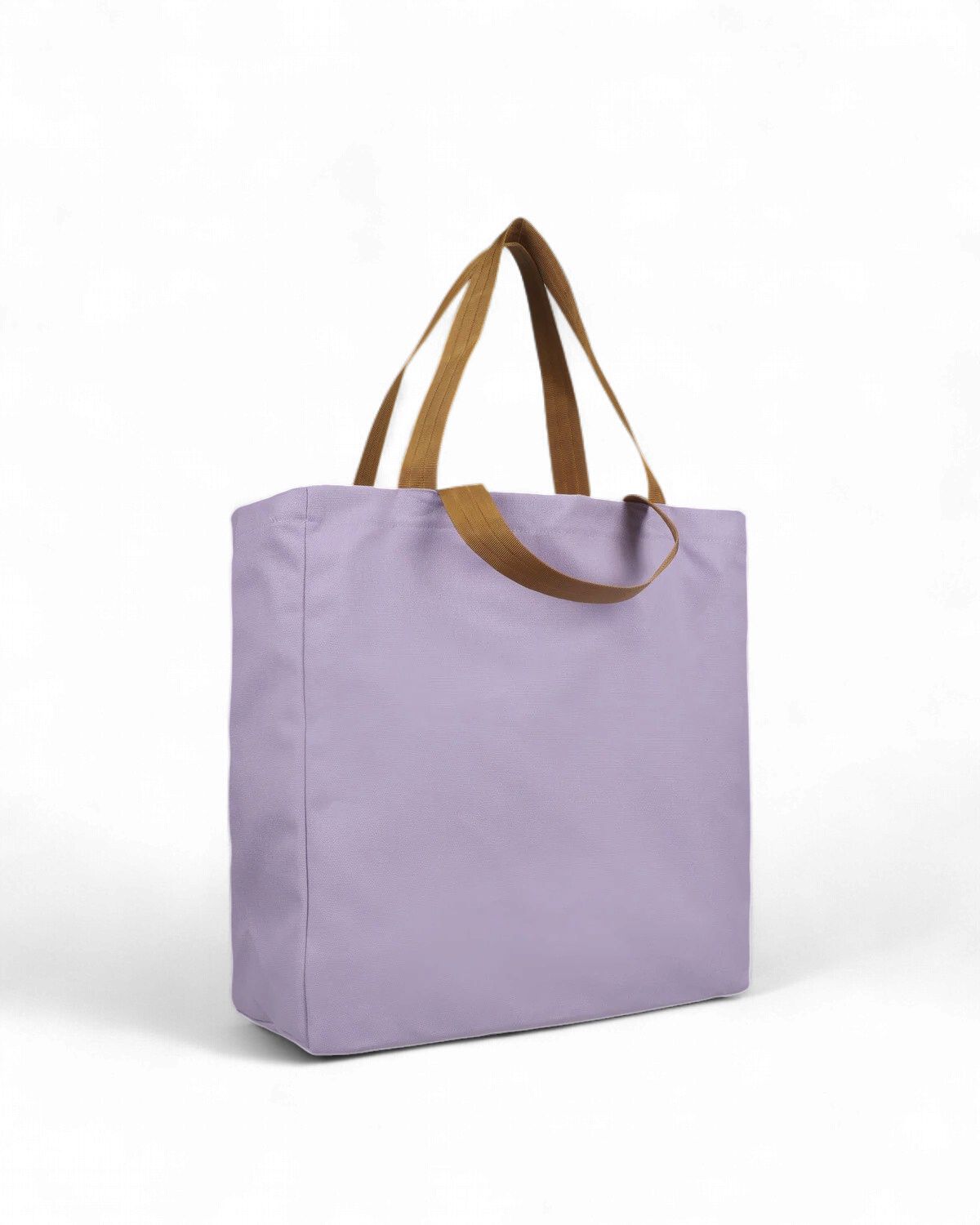 Katoenen strandtas · nylon handles - lila + brown
