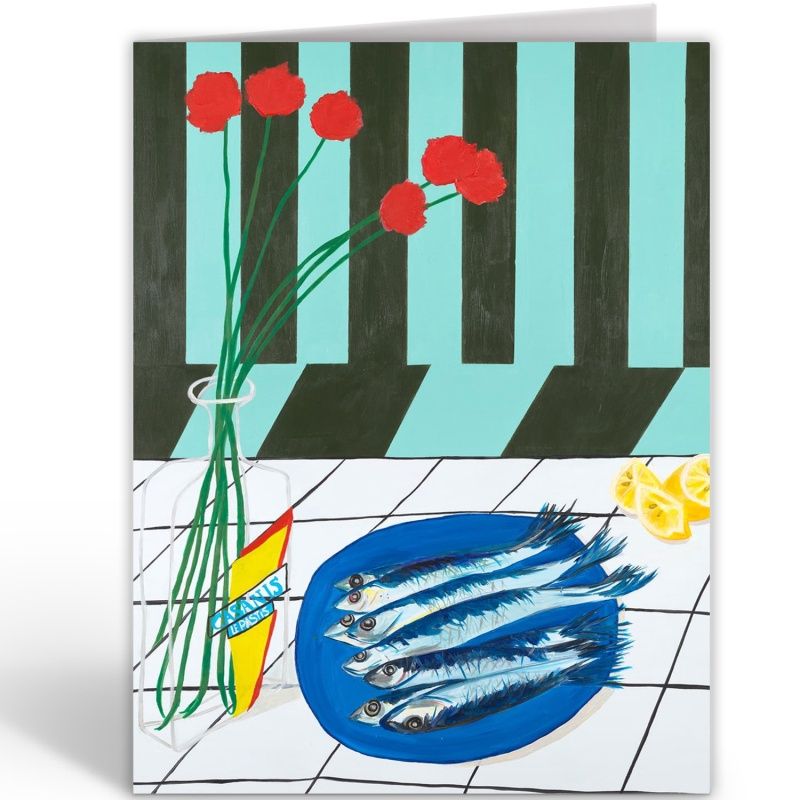 Wenskaart Striped Sardini