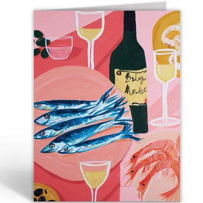 Wenskaart Shrimps &amp; Sardines