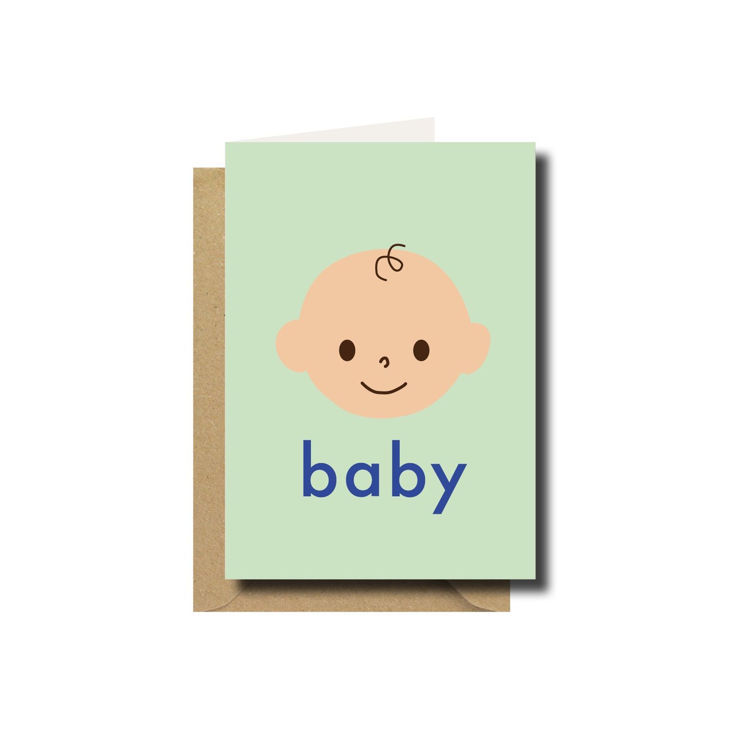 Wenskaart · baby licht groen