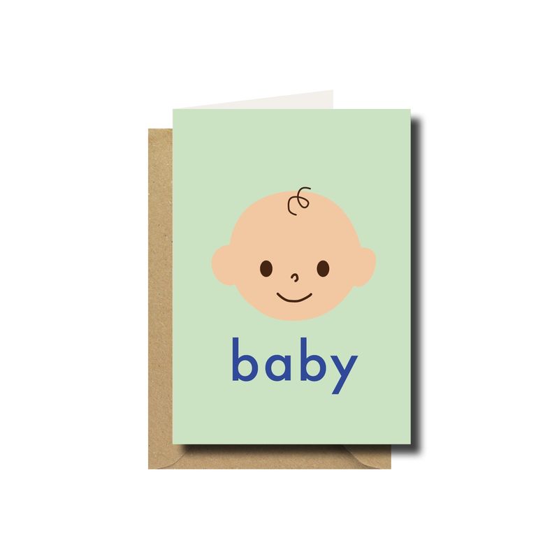 Wenskaart · baby licht groen