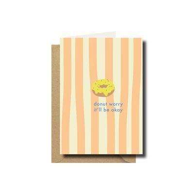 Wenskaart · Donut worry it'II be okay