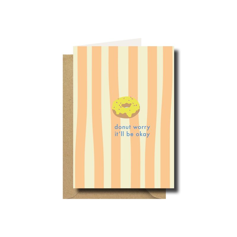 Wenskaart · Donut worry it'II be okay