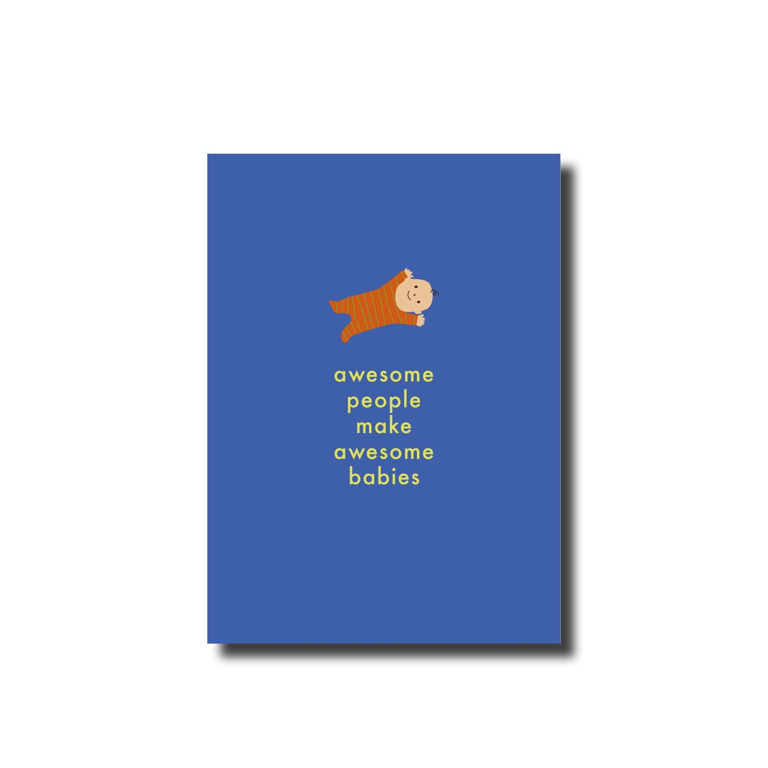 Postcard · awesome babies blue