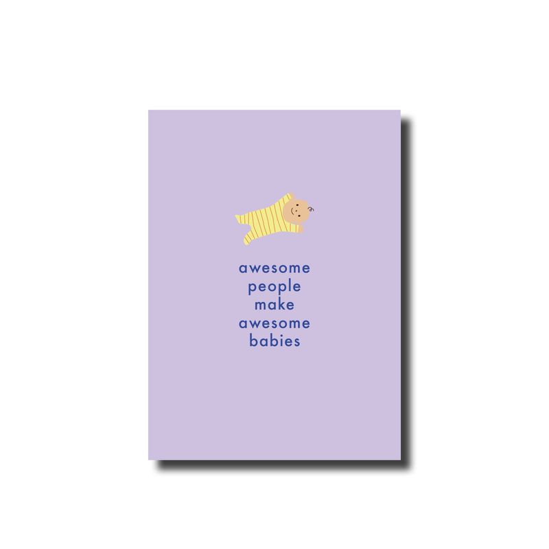 Postcard · awesome babies lila