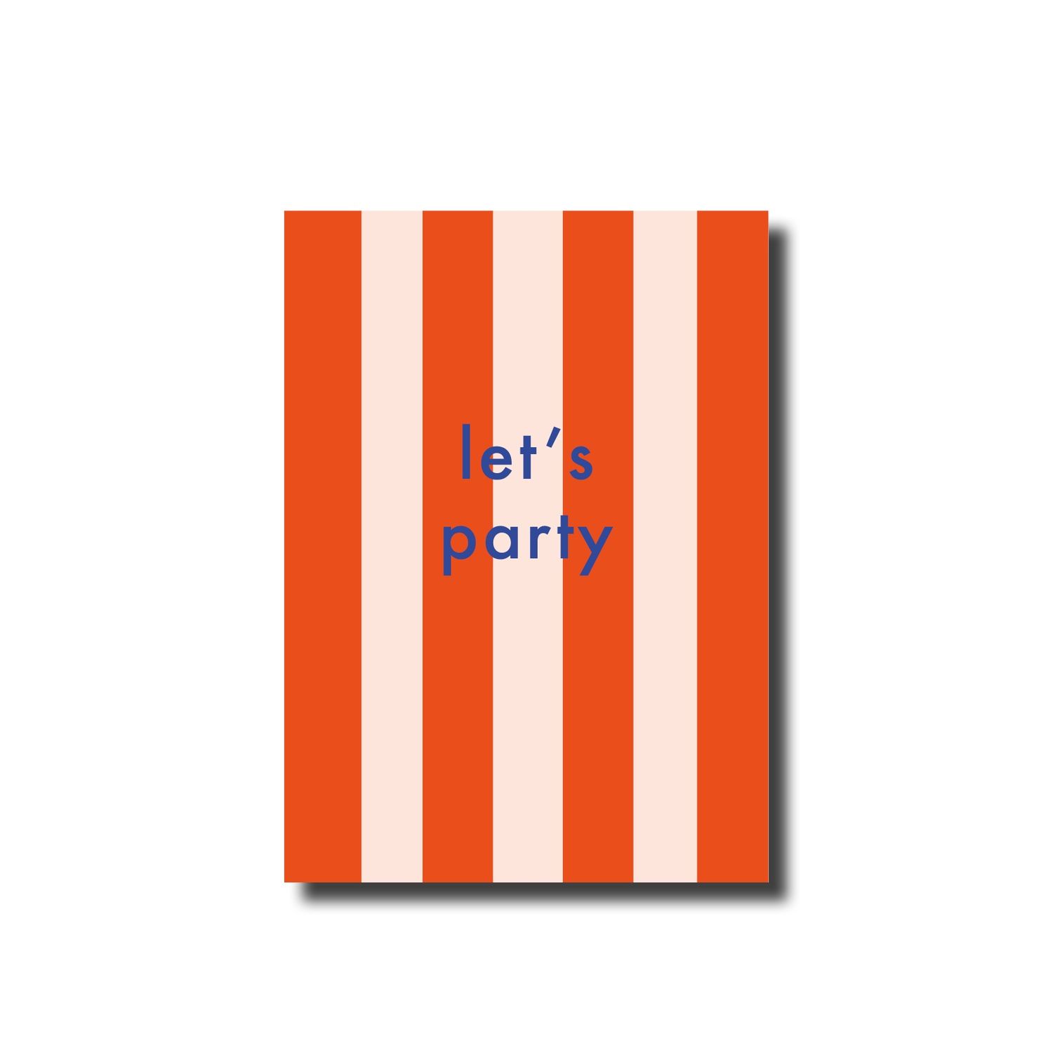 Postcard · Let's party striped