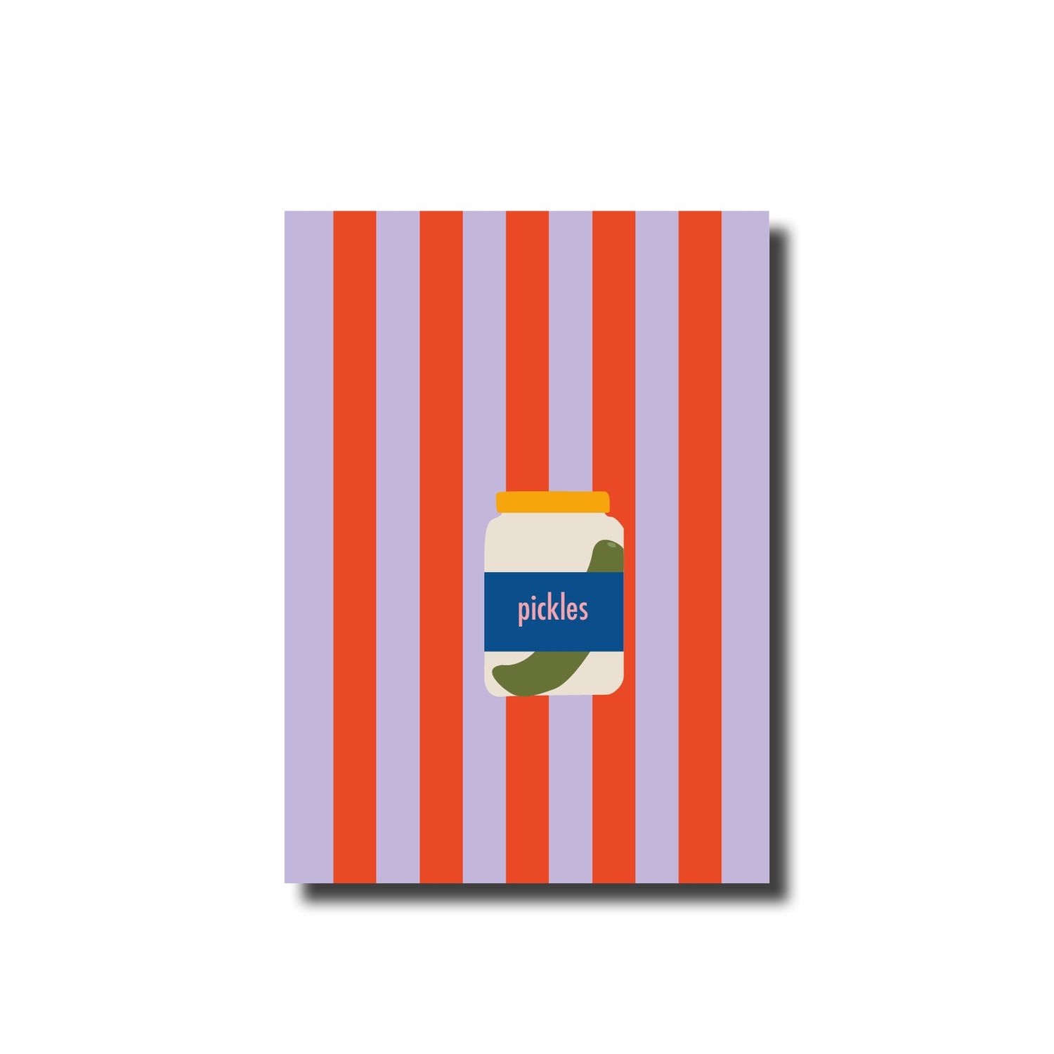 Postcard · pickles lila/red