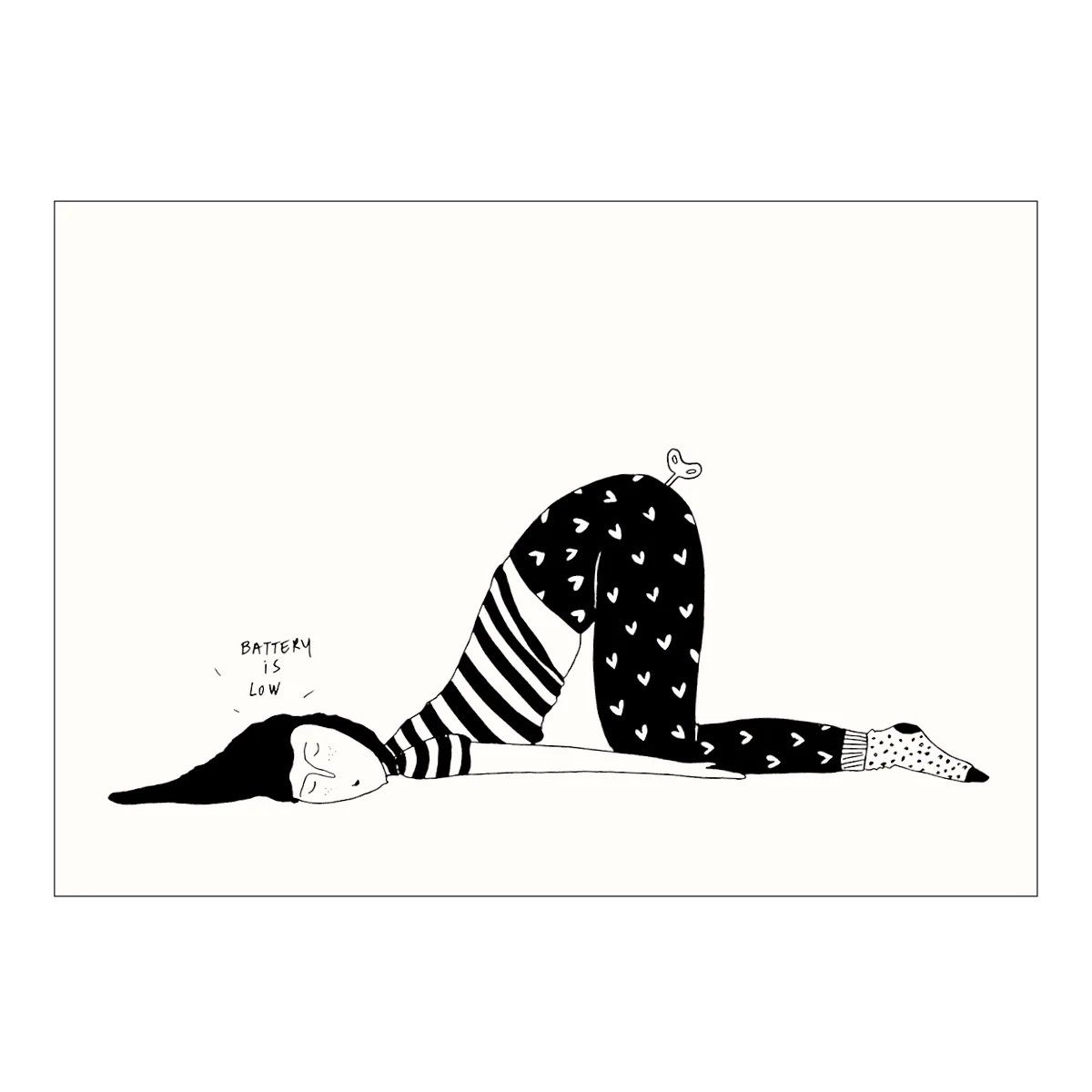 Helen B ansichtkaart battery low