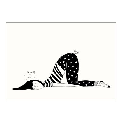 Helen B ansichtkaart battery low