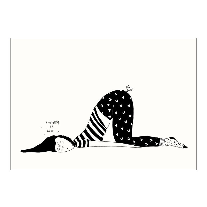 Helen B ansichtkaart battery low