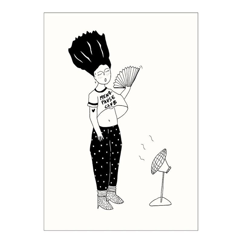 Helen B ansichtkaart Menopause Club